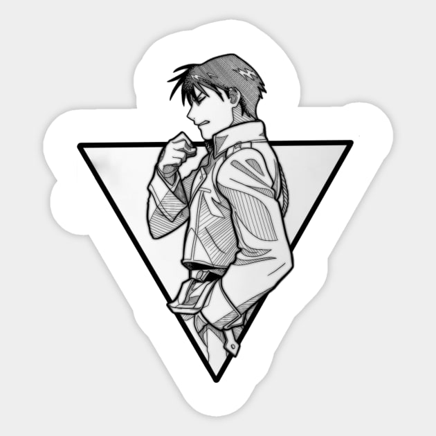 roy mustang Sticker by boxermaniac